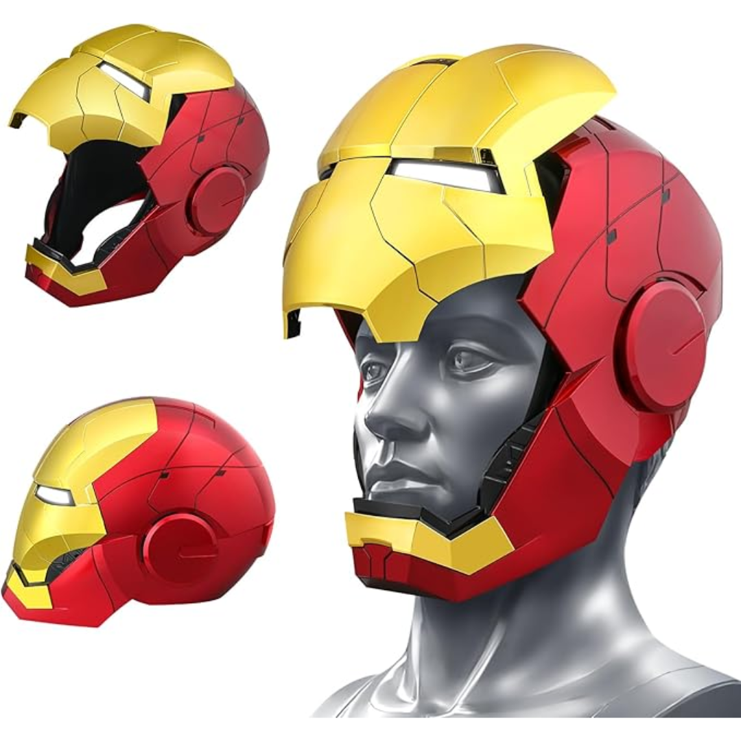 Iron Hero AI Armor Helmet – Voice, Touch & Remote Control