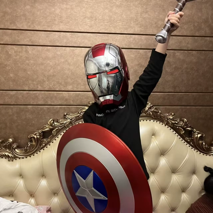 Iron Hero AI Armor Helmet – Voice, Touch & Remote Control